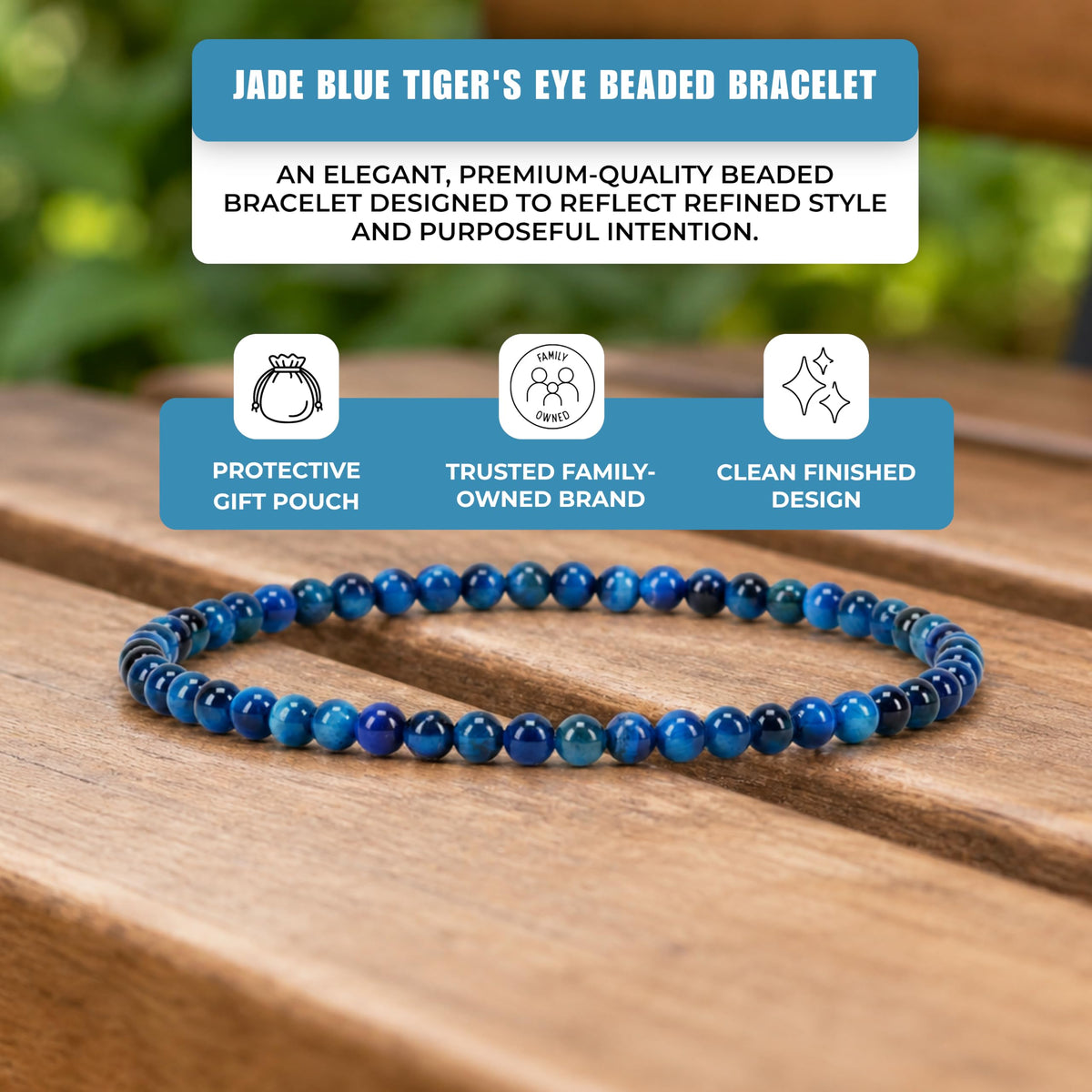 Cherry Tree Collection Jade Blue Tiger's Eye product image