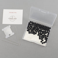Black Agate (Matte) Round Beads, 100 pcs