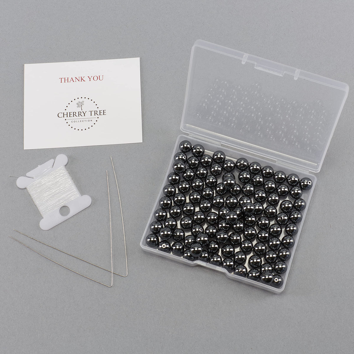 Hematite Round Beads, 100 pcs