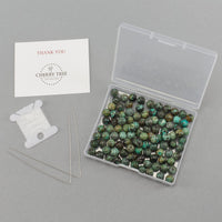 African Turquoise Round Beads, 100 pcs