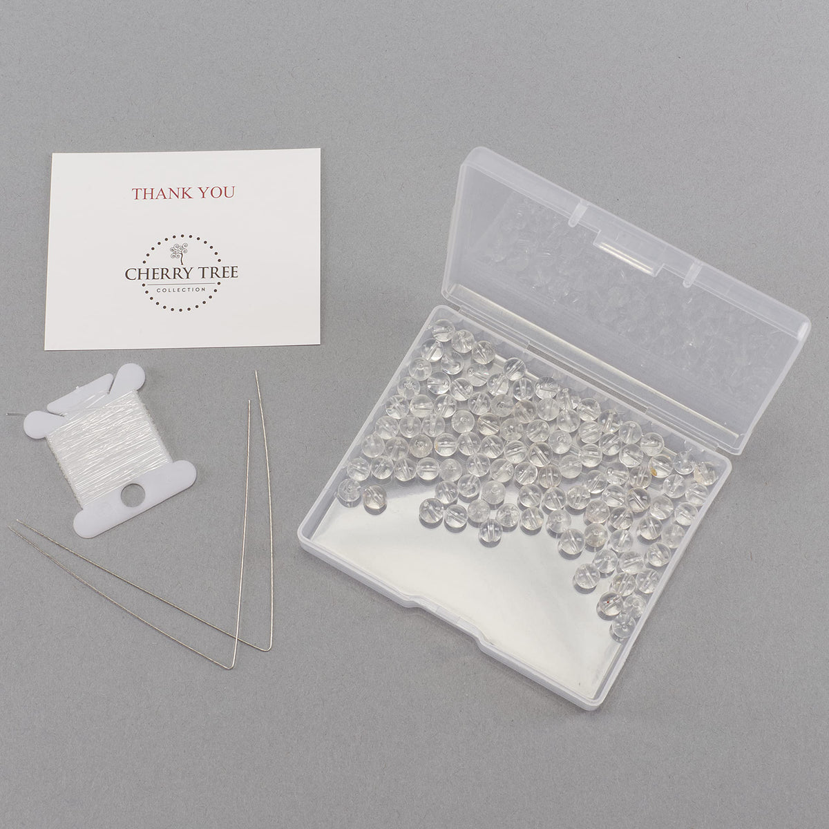 Clear Quartz (Matte) Round Beads, 100 pcs
