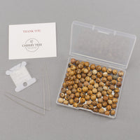 Picture Jasper Round Beads, 100 pcs