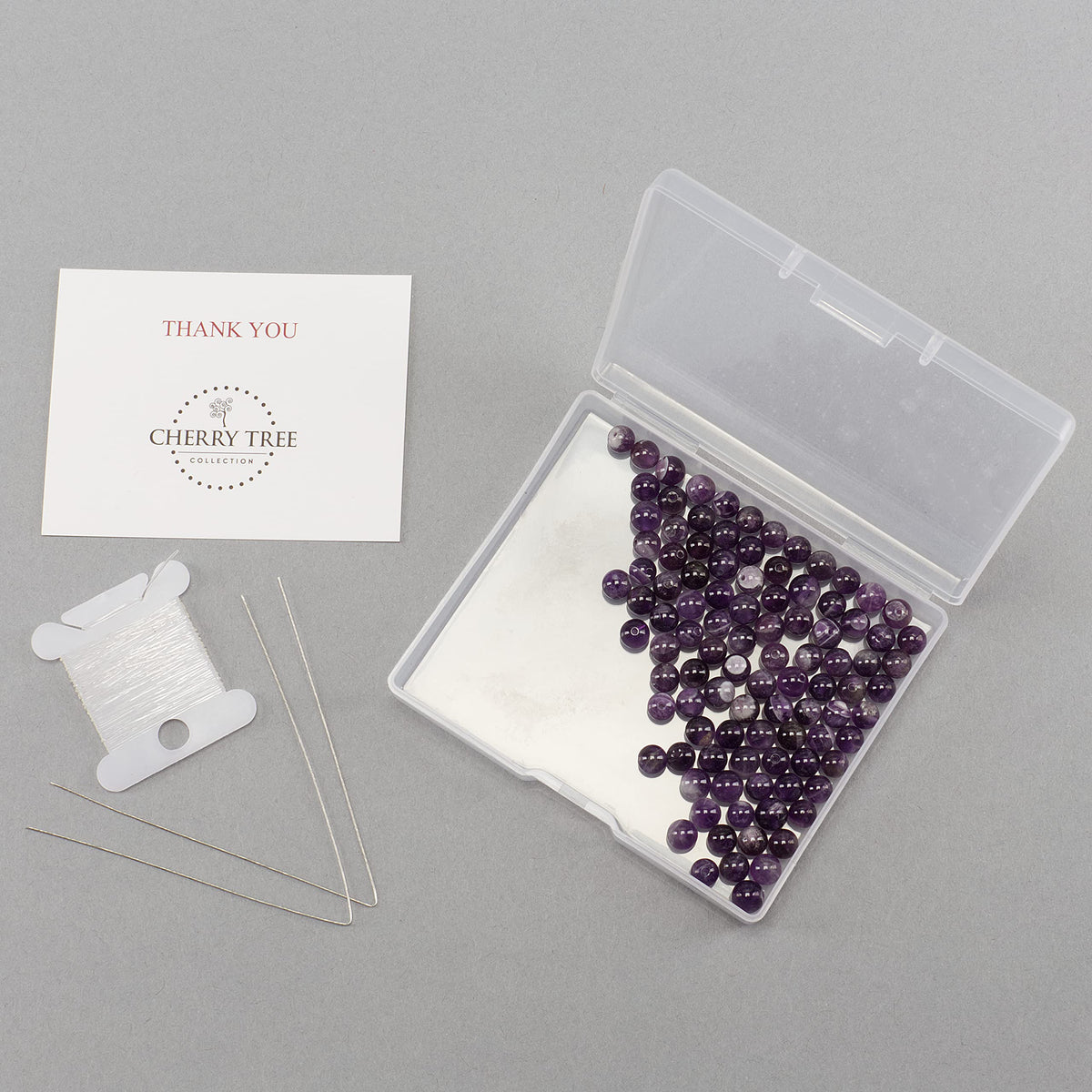 Dogtooth Amethyst Round Beads, 100 pcs
