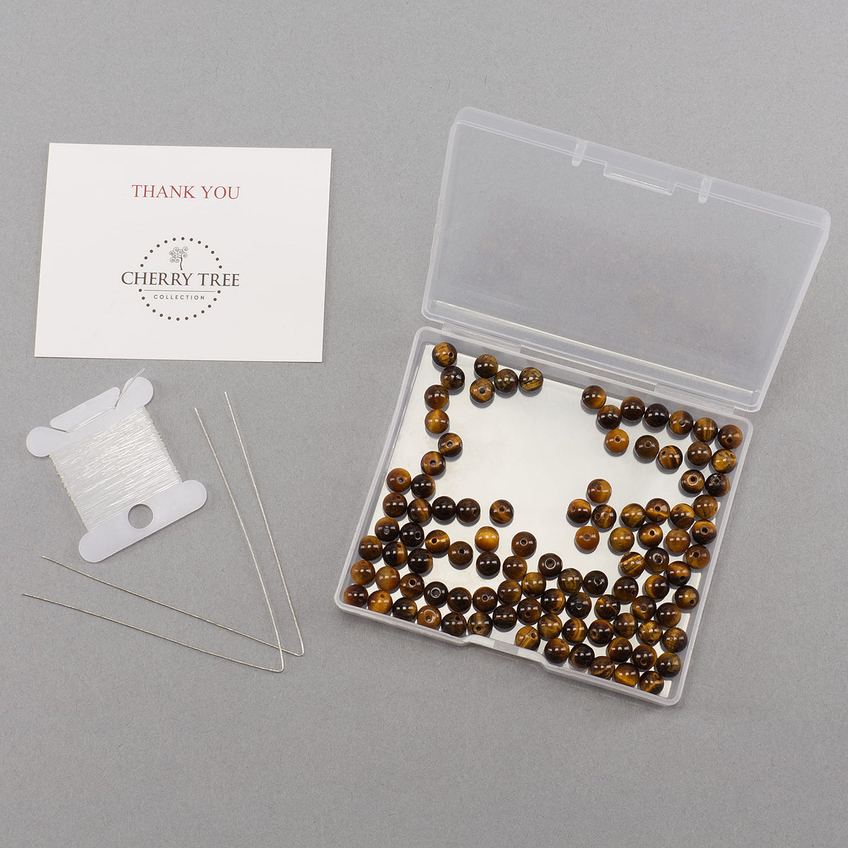 Tiger's Eye Round Beads, 100 pcs