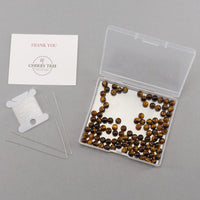 Tiger's Eye Round Beads, 100 pcs