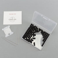 Black Obsidian Round Beads, 100 pcs