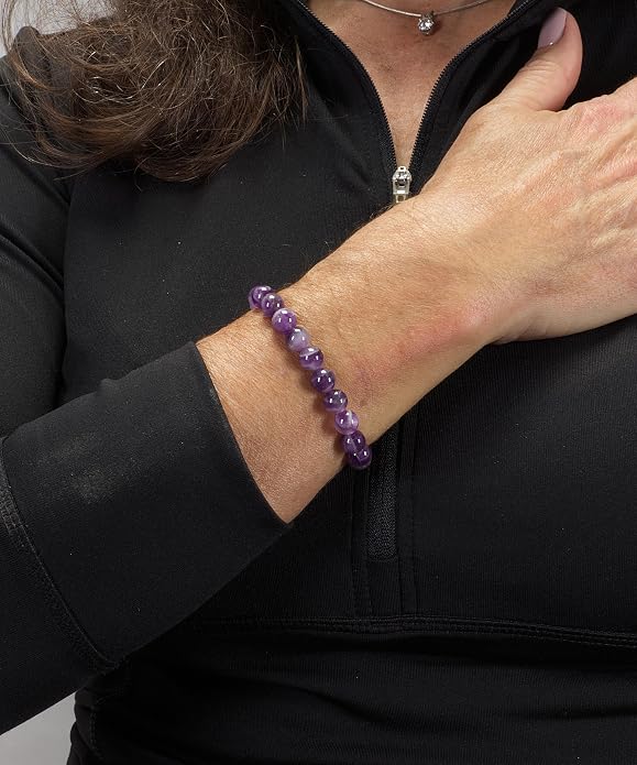 Cherry Tree Collection | Stretch Bracelet | 8mm Beads (Dogtooth Amethyst)