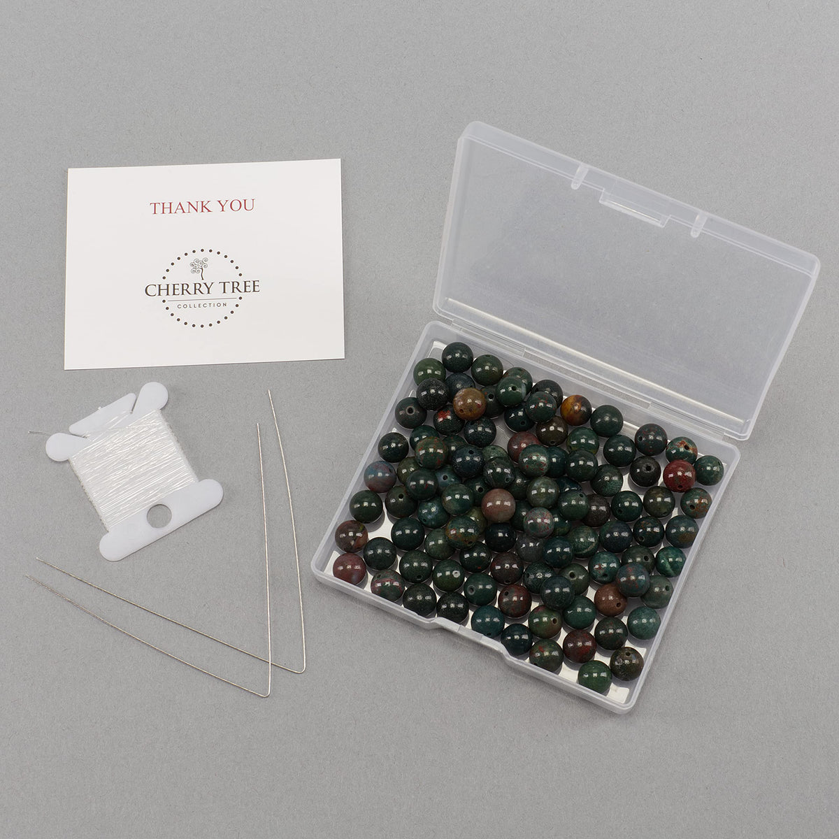 Bloodstone Round Beads, 100 pcs