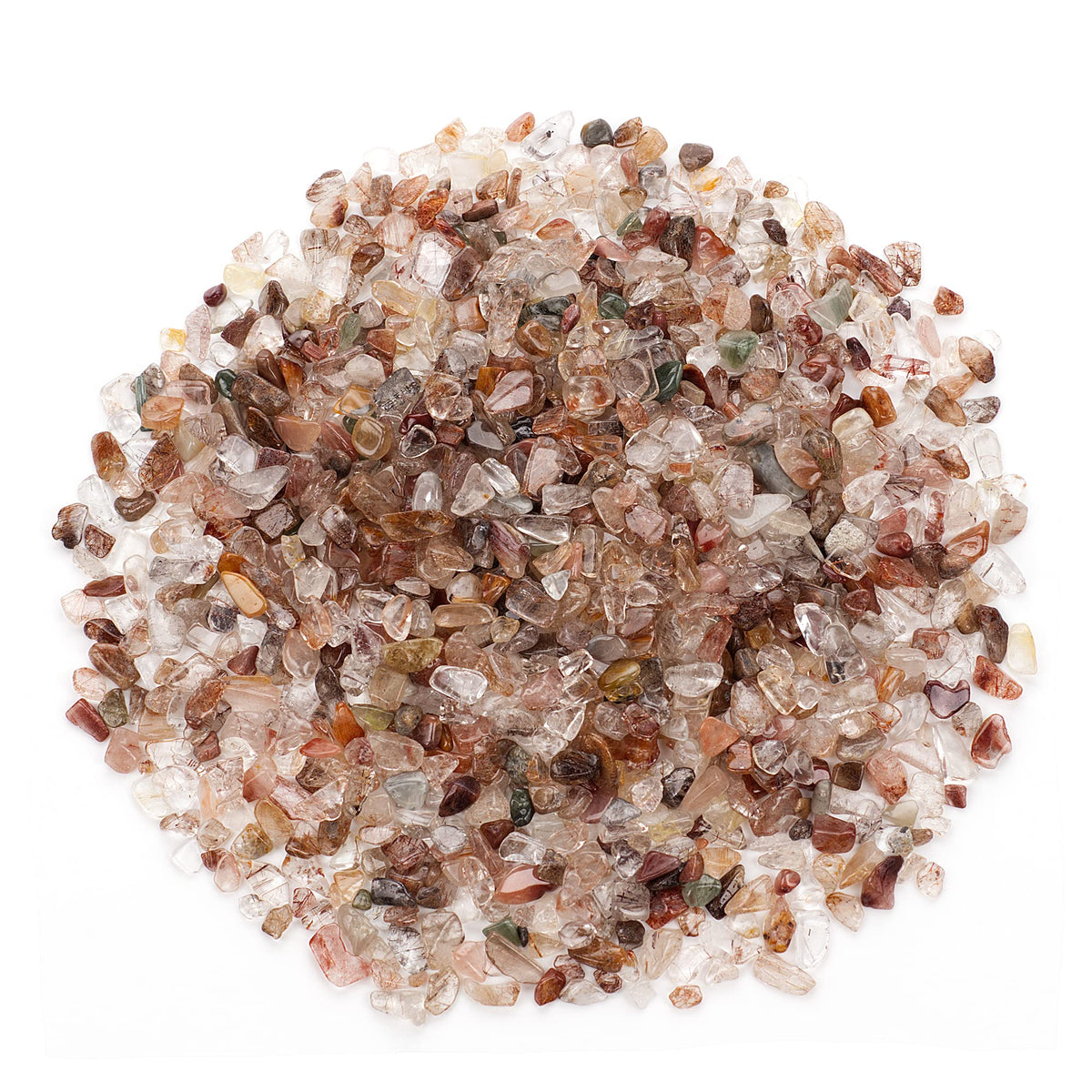 Multi Rutilated Quartz Polished Chips, 1/2 lb