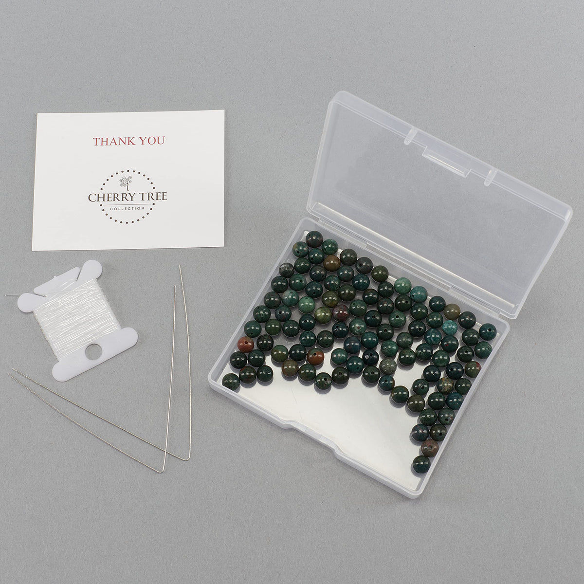 Bloodstone Round Beads, 100 pcs