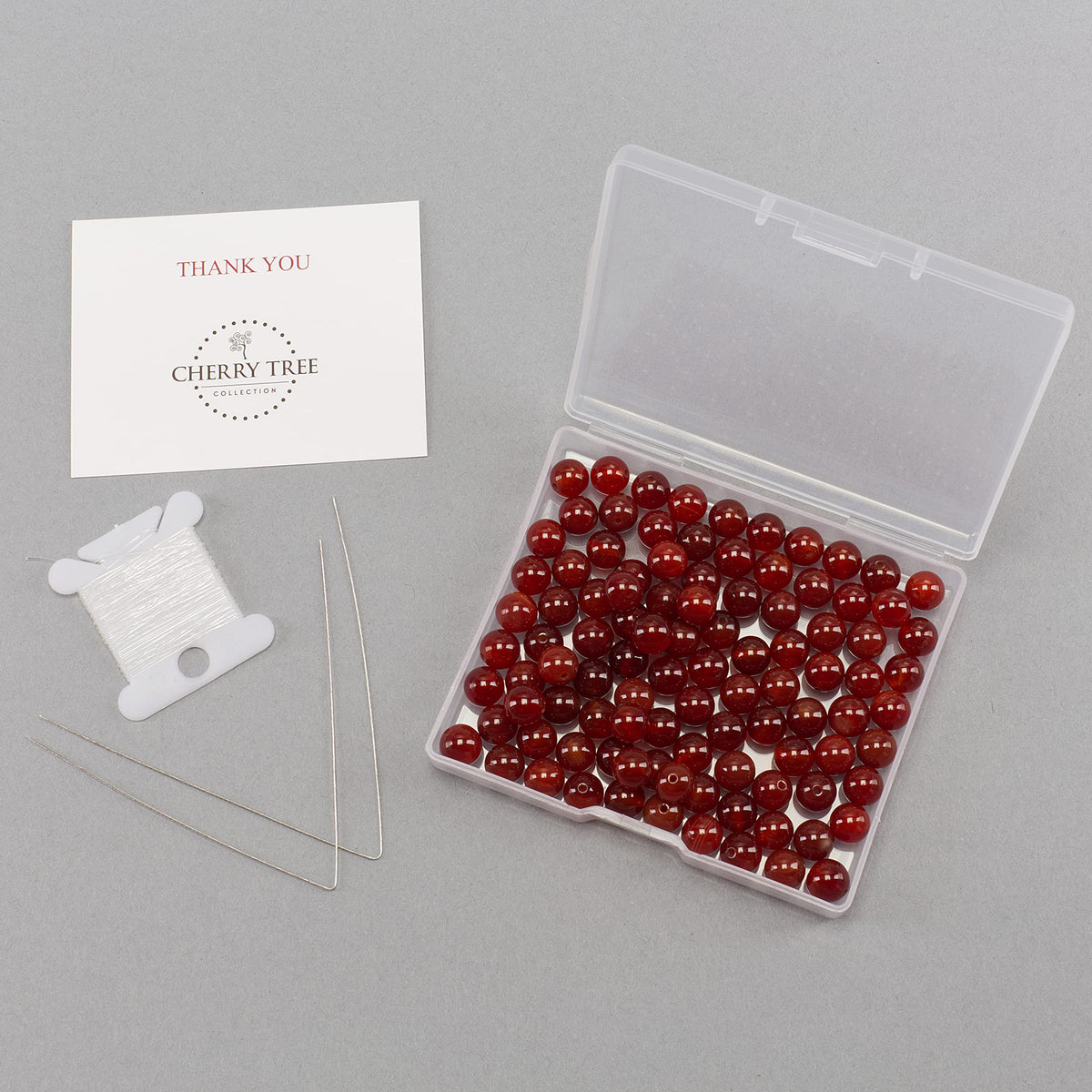 Red Agate (Matte) Round Beads, 100 pcs