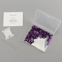 Lace Agate (Purple) Round Beads, 100 pcs