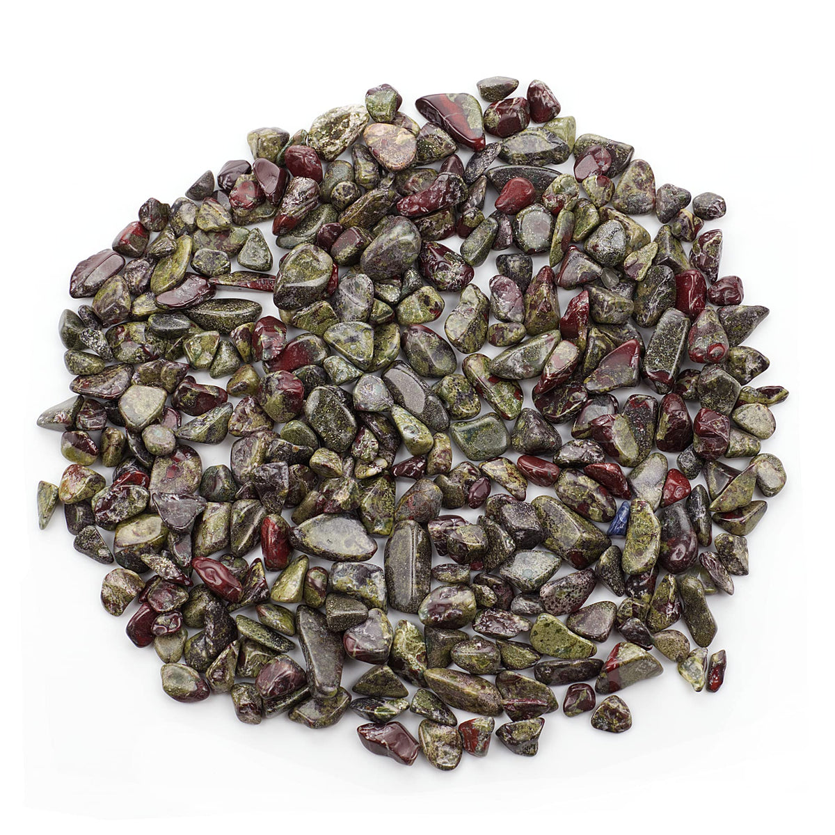 Dragon Blood Jasper Polished Chips, 1/2 lb
