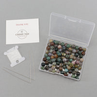 Indian Agate Round Beads, 100 pcs