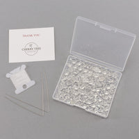 Clear Quartz Round Beads, 100 pcs