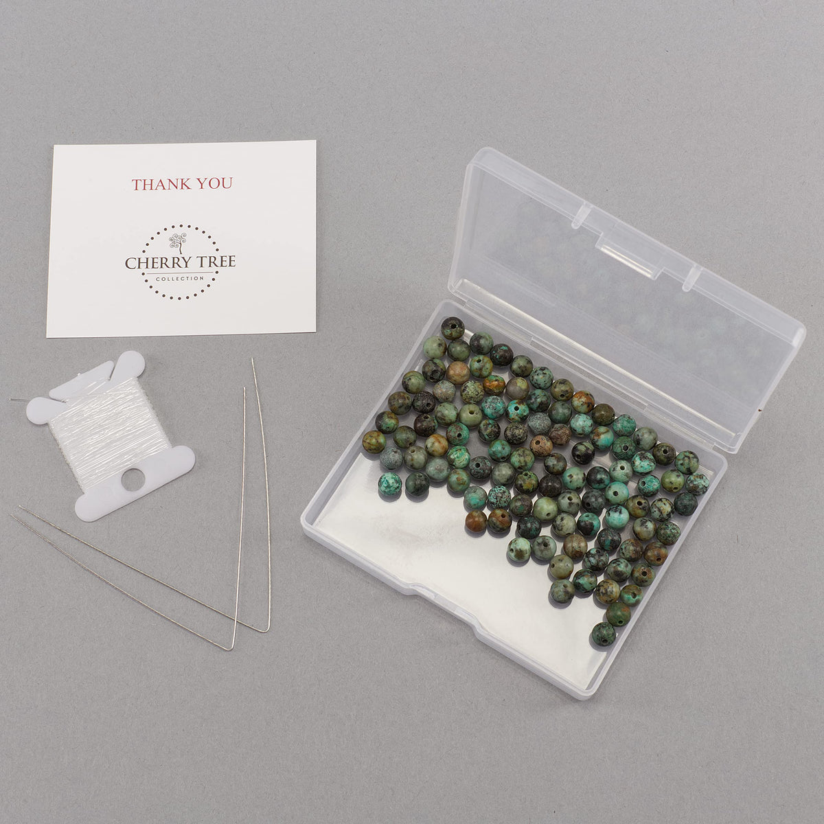 African Turquoise Round Beads, 100 pcs