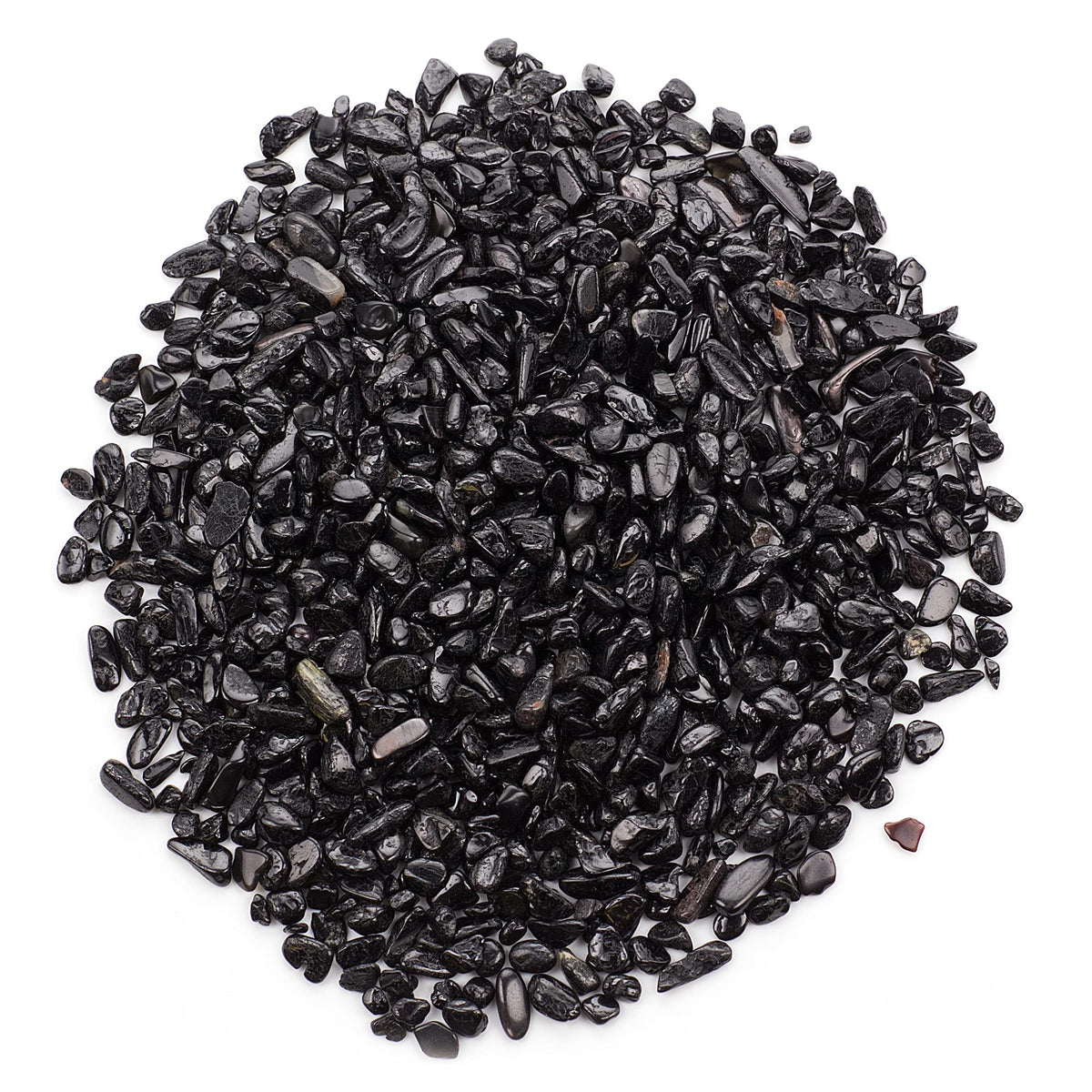 Black Tourmaline Polished Chips, 1/2 lb