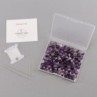 Dogtooth Amethyst Round Beads, 100 pcs