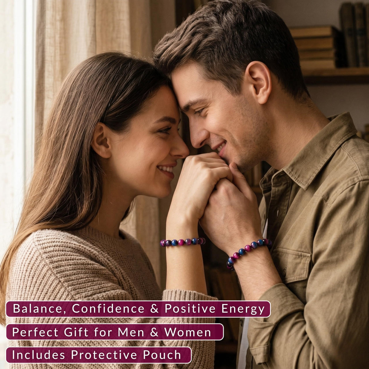 Cherry Tree Collection Pink and Blue Tiger's Eye product image