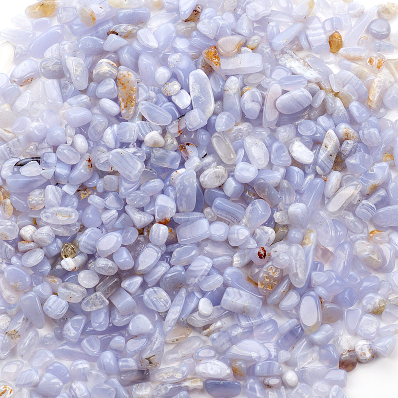 Cherry Tree Collection | Polished Gemstone Chips | 1/2 Pound (Blue Lace Agate)