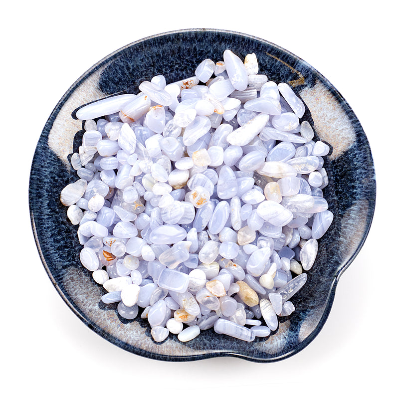 Cherry Tree Collection | Polished Gemstone Chips | 1/2 Pound (Blue Lace Agate)