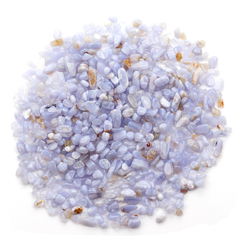 Polished Gemstone Chips | 1/2 Pound (Blue Lace Agate)