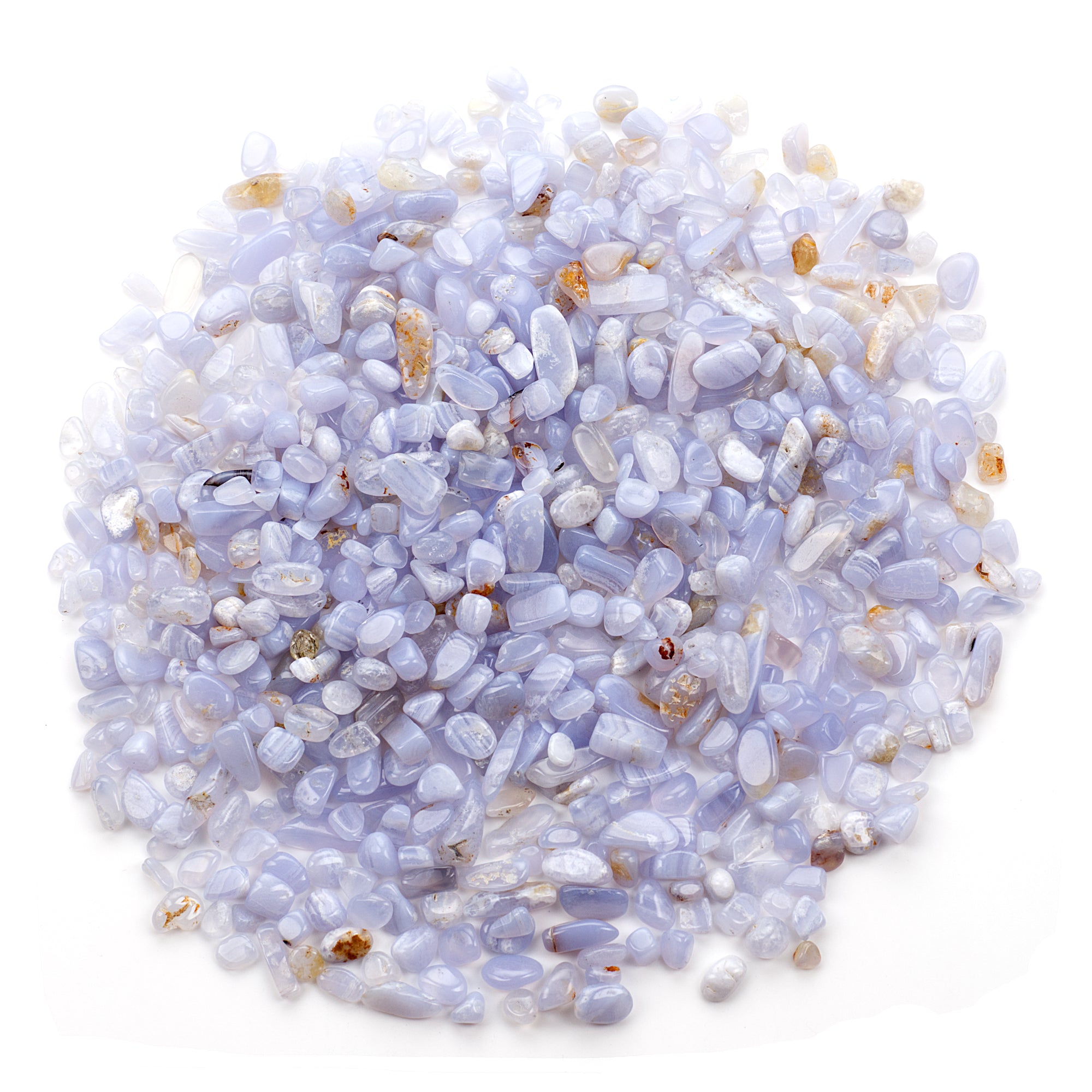 Cherry Tree Collection | Polished Gemstone Chips | 1/2 Pound (Blue Lace Agate)