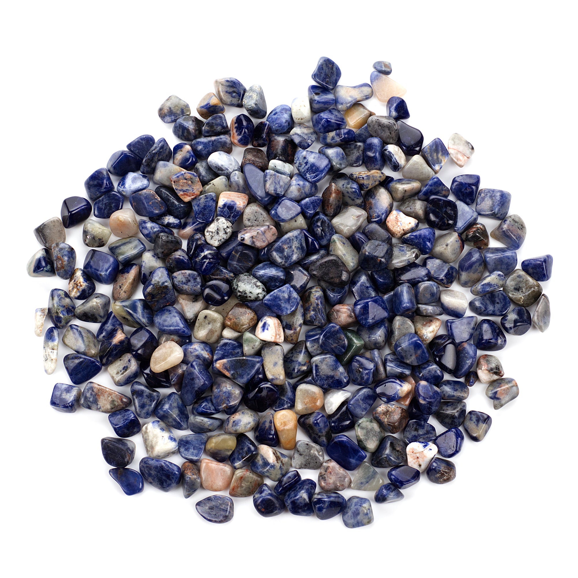 Cherry Tree Collection | Polished Gemstone Chips | 1/2 Pound (Sodalite)