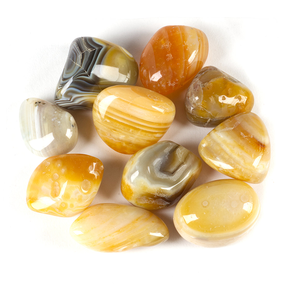 Cherry Tree Collection | Polished Gemstone Nuggets | 1/2 Pound (Botswana Agate)