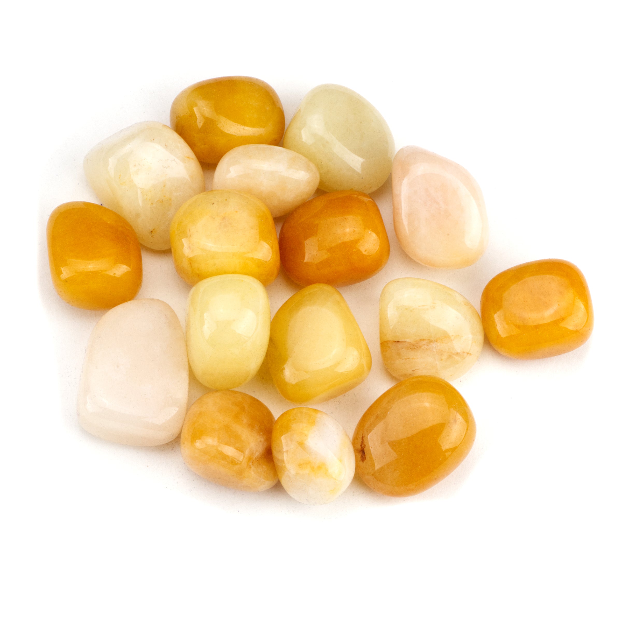 Polished Gemstone Nuggets | 1/2 Pound (Yellow Jade)