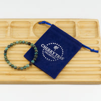 Cherry Tree Collection | Stretch Bracelet | 6mm Beads (African Turquoise)