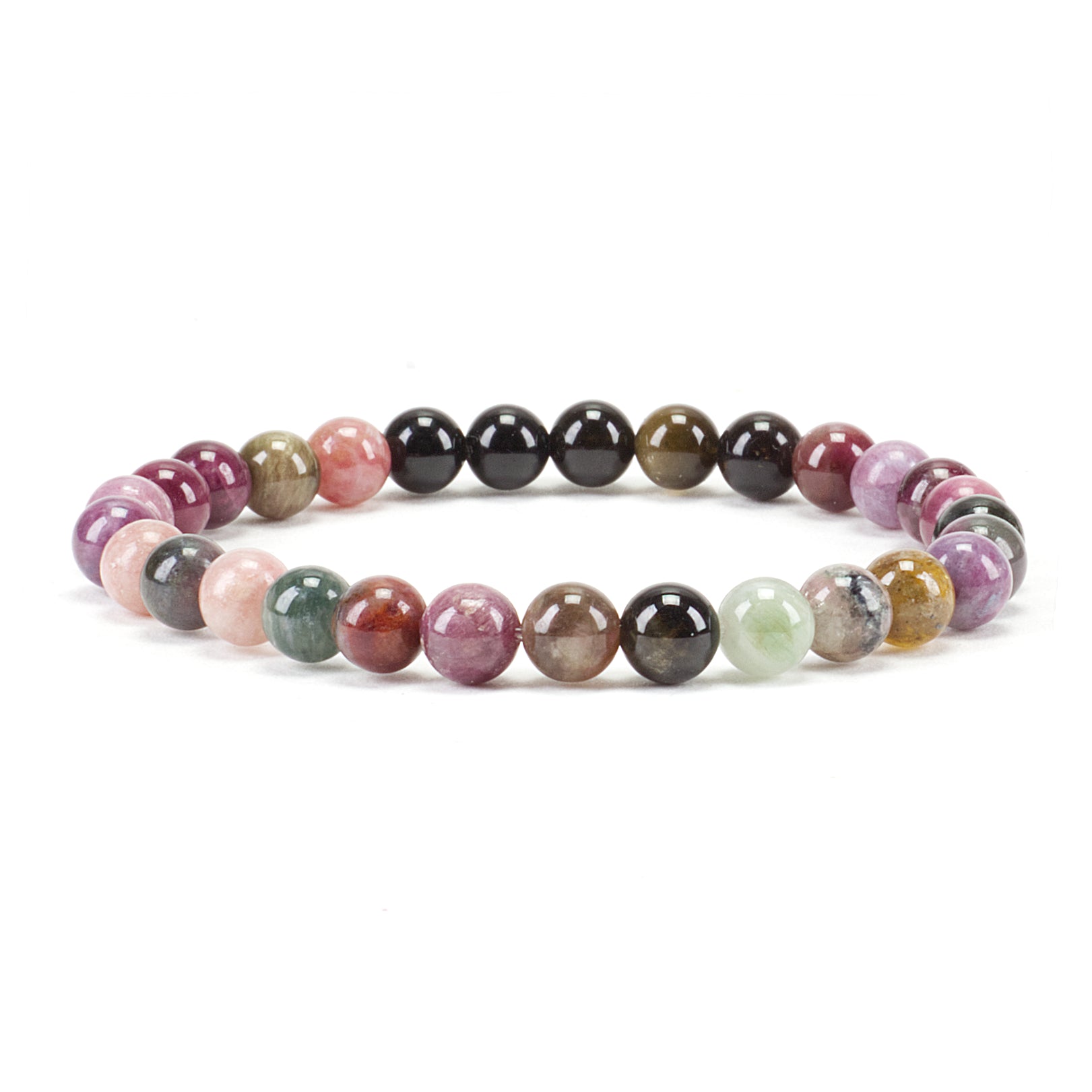 Cherry Tree Collection | Stretch Bracelet | 6mm Beads (Rainbow Tourmaline)