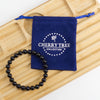 Cherry Tree Collection | Stretch Bracelet | 8mm Beads (Black Tourmaline)