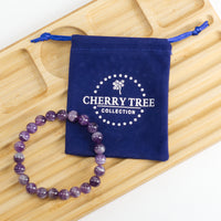 Cherry Tree Collection | Stretch Bracelet | 8mm Beads (Dogtooth Amethyst)