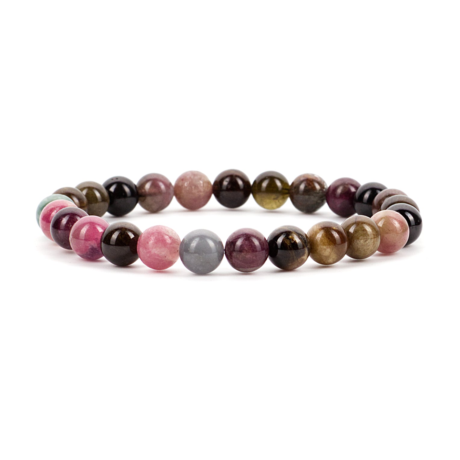 Stretch Bracelet | 8mm Beads (Rainbow Tourmaline)