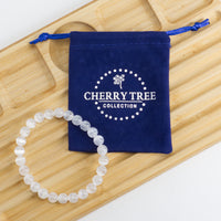 Cherry Tree Collection | Stretch Bracelet | 8mm Beads (Selenite)