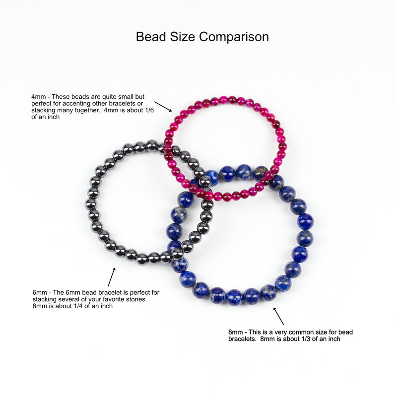 Stretch Bracelet | 4mm Beads (Black Agate)