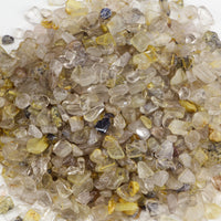 Polished Gemstone Chips | 1/2 Pound (Gold Rutilated Quartz)