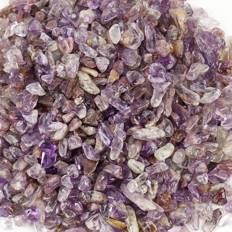 Polished Gemstone Chips | 1/2 Pound (Purple Phantom Quartz)