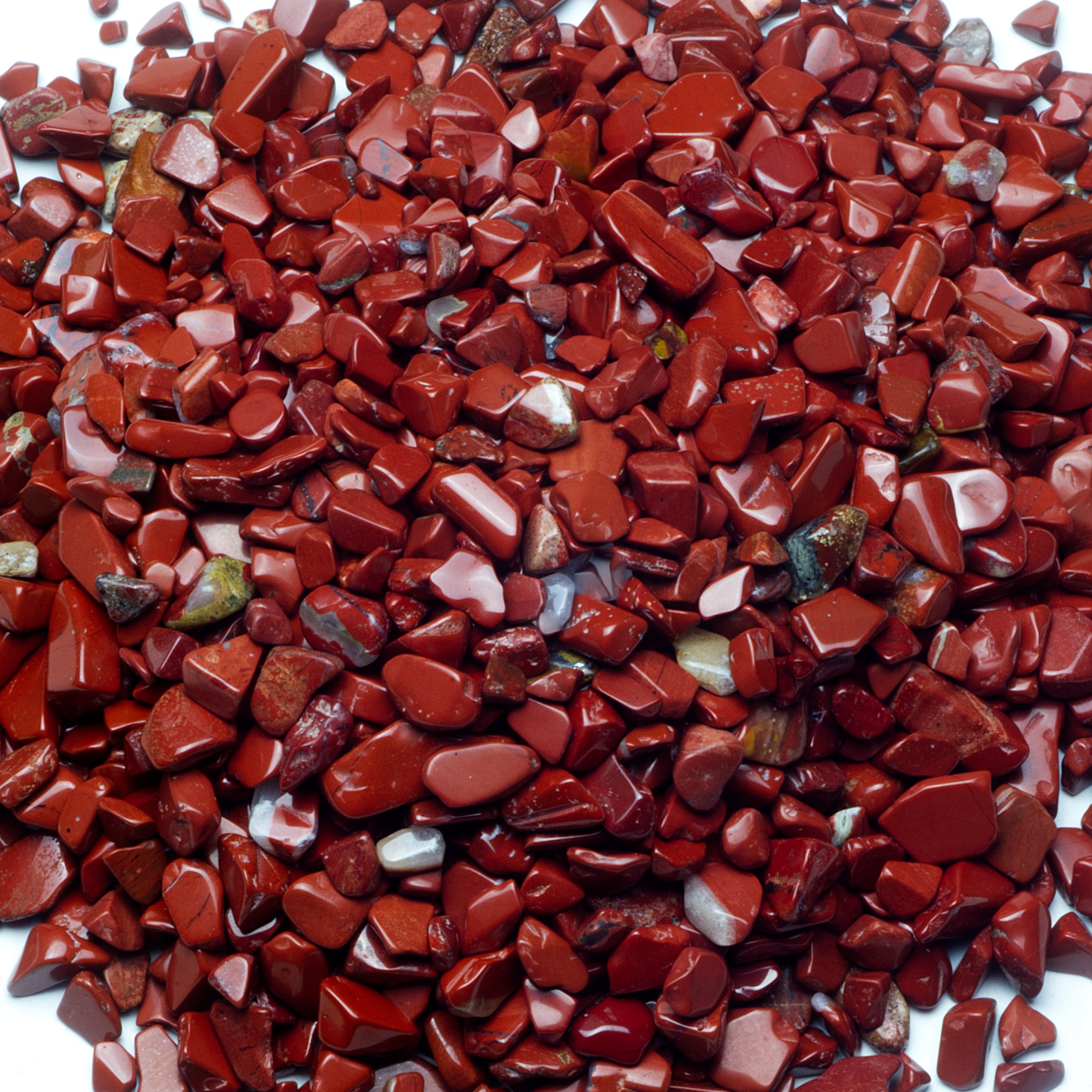 Polished Gemstone Chips | 1/2 Pound (Red Jasper)