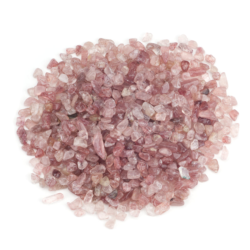Polished Gemstone Chips | 1/2 Pound (Strawberry Quartz)