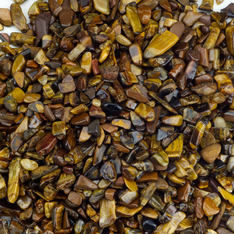 Polished Gemstone Chips | 1/2 Pound (Tiger's Eye)