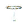 Mala Bracelet | 8mm Beads, Guru Bead, Durable Nylon Cord | Adjustable Length (Amazonite Multi-Color )