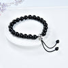 Mala Bracelet | 8mm Beads, Guru Bead, Durable Nylon Cord | Adjustable Length (Black Tourmaline )