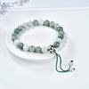 Mala Bracelet | 8mm Beads, Guru Bead, Durable Nylon Cord | Adjustable Length (Burma Jade )