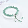 Mala Bracelet | 8mm Beads, Guru Bead, Durable Nylon Cord | Adjustable Length (Green Aventurine )