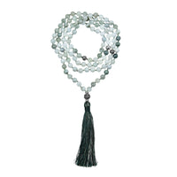Cherry Tree Collection | Mala Necklace | 108 Hand-Knotted 8mm Round Beads (Burma Jade)