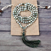 Cherry Tree Collection | Mala Necklace | 108 Hand-Knotted 8mm Round Beads (Burma Jade)