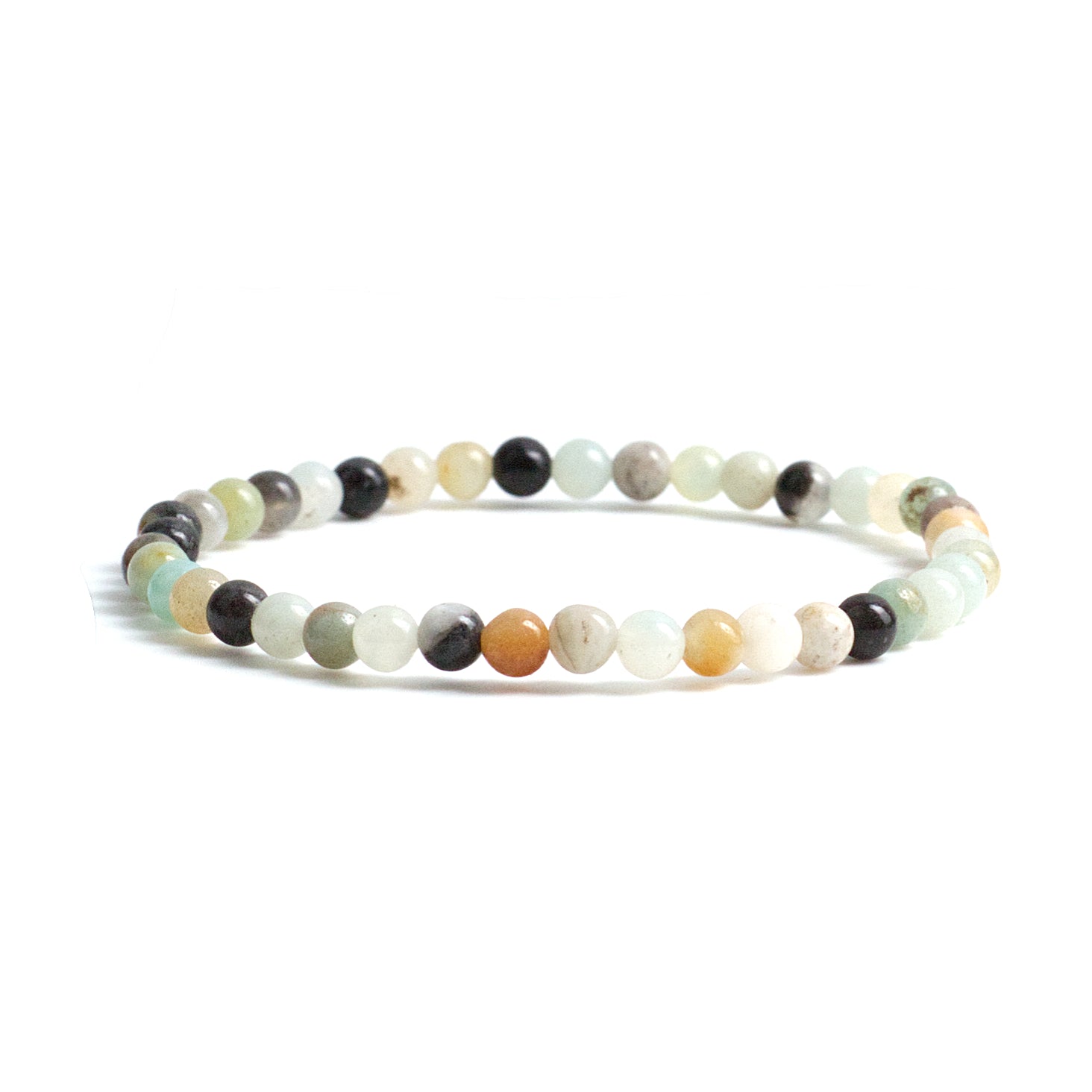 Cherry Tree Collection | Stretch Bracelet | 4mm Beads (Amazonite Multi-Color)