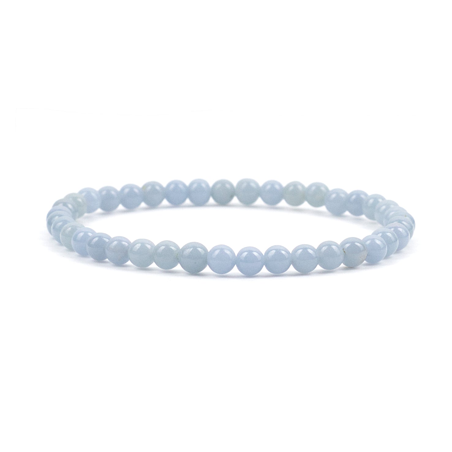 Cherry Tree Collection | Stretch Bracelet | 4mm Beads (Angelite)